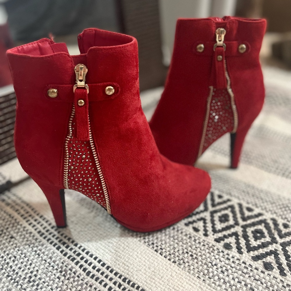Red Booties Sparkly